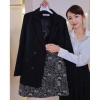 ราคา A13เซ็ทสูทดำ กระโปรงดำ ทั้งชุด (27012483310)