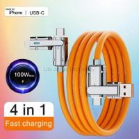 ราคา SAMSUNG 100W 4 In 1 usb Type CสายFast CHARGINGสําหรับSamsung S26Ultra S25FE S25Ultra Xiaomi 14T 14T 14TPro 15T 15TProโทรศัพท์มือถือสายชาร์จ ประเภทCสายFastชาร์จ (53009070300)
