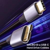 ราคา USB C ถึง Micro B สายฮาร์ดไดรฟ์สายถัก USB 3 0 ประเภท C ชาย Micro B ชายสําหรับ Toshiba Canvio LIKAIYUE (46159195904)