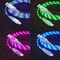 ราคา Flow Luminous USB Type C สาย 3A Fast Charging Data สําหรับ Samsung Galaxy S26Ultra S25FE S24 S25 S23 S21 หมายเหตุ 20 OPPO Reno 15F 15Pro A6Pro Charger Micro USB สายไฟ LED สาย (45709124957)