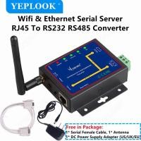 ราคา WiFi RJ45 Ethernet to RS232 RS485 Serial Server Converter 2 4GHz รองรับ WatchDog Modbus Gateway TCP UDP HTTP IP P2P ชิปเซ็ต MTK (51306048662)