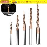 ราคา THOU Tapered Ball โรงสีปลายจมูก คาร์ไบด์แข็งเกลียว CNC แกะสลักบิต ลูกเรียวจมูก Endmill (52706959529)
