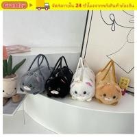 ราคา กระเป๋าถือ GRANDZY กระเป๋าสะพายข้างตุ๊กตาสายโซ่ กระเป๋าทรงถังอเนกประสงค์หลากสีแมว (43830656335)