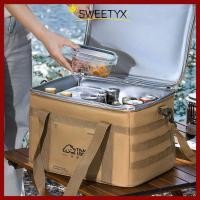 ราคา SWEETYX กระเป๋าเก็บความร้อนแคมป์ปิ้ง กระเป๋าปิกนิกร้อนและเย็น 36 ลิตร กล่องเก็บของความจุขนาดใหญ่ที่ทนทานแบบพับได้กลางแจ้ง (40225404949)