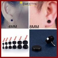 ราคา CODSWEETYX 1Pair Ear Stud Round Shape Stainless Steel Cheater Plugs (56509690742)