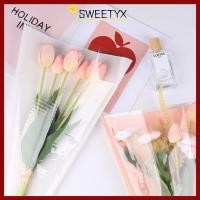 ราคา จัดส่งจากประเทศไทยSWEETYX 20 30PCS Rose Packing Sleeve Bag Single Rose Transparent Bouquet Packing Bag Wrapping Sleeve Plastic Flower Packaging Bag วันวาเลนไทน์ (56159362533)