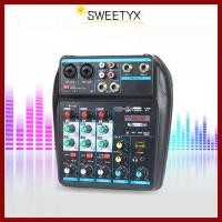 ราคา SWEETYX DJ Console Mixer Bluetooth Monitor Karaoke System มิกเซอร์เสียง แบบพกพาพร้อมคอนโซลผสม DJ 48V Phantom Power 4 Channel (57659684791)