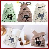ราคา in stockTABLEZO ถักกระเป๋าถือ Cat Handmade Knot Wrist Bag Casual Knit High capacity Shopping Bags Girls (57609357790)