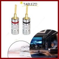 ราคา TABLEZO Musical Sound Banana Plug Pin Screw Type Nakamichi Banana Plug Speakers Amplifier with Screw Lock Gold Plated Speaker Wire Cable Connectors (52557823310)