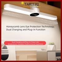 ราคา TABLEZO โคมไฟตั้งโต๊ะ LED โคมไฟนาฬิกาแขวนป้องกันดวงตาแบบชาร์จไฟได้ ไฟเพดานชาร์จพิเศษ Stepless Dimming โคมไฟชาร์จ USB ห้องนอน (43873929987)