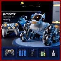 ราคา TABLEZO รีโมทคอนโทรลหุ่นยนต์ พลาสติกแปดล้อ RC AI หุ่นยนต์ เงินสร้างสรรค์ 2 4G สัตว์เลี้ยงสุนัขของขวัญเด็ก (42929922088)