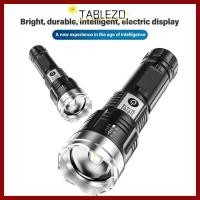 ราคา TABLEZO ไฟฉายแรงสูง ไฟฉาย Led ซูมแบบชาร์จ USB ไฟฉายแสงที่แข็งแกร่งแบบพกพา (29290556711)