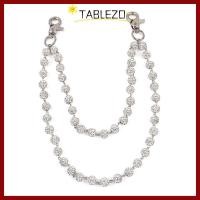 ราคา พวงกุญแจ Rhinestone พร้อมเซ็ตกางเกง Hip Hop กระเป๋าสตางค์ เข็มขัด และโซ่กางเกงยีนส์สีขาว (55909353910)