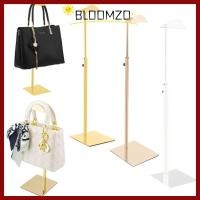 ราคา CODBLOOMZO กระเป๋าโชว์ชั้นวาง ทอง เงินสแตนเลสโลหะจอแสดงผล Risers ทนทานปรับขัดชั้นวางเครื่องประดับออแกไนเซอร์ผู้หญิงกระเป๋า (42179088345)