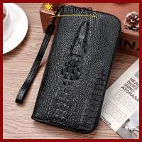 ราคา in stockBLOOMZO Long Wallet with Wrist Strap Crocodile Pattern Coin Purse Multi function Card Holder กระเป๋าคาดเอวชาย (45809710705)