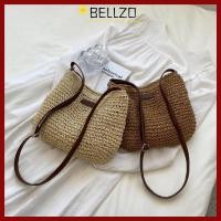 ราคา BELLZO กระเป๋าถือฟางถัก เหมาะสำหรับชายหาดและใช้ในวันๆ (48759382880)