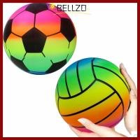 ราคา จัดส่งจากประเทศไทยBELLZO Rainbow Beach Ball ลูกบอลชายหาดเป่าลมยักษ์หนา PVC ทนทาน 22cm Beach Football Kids (48759378010)