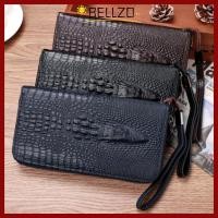 ราคา จัดส่งจากประเทศไทยBELLZO กระเป๋าใส่เหรียญ มีสายคล้องข้อมือ Multi function Long Wallet Luxury Crocodile Pattern Card Holder กระเป๋าคาดเอวชาย (49806881408)