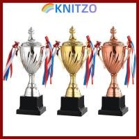 ราคา ถ้วยรางวัล KNITZO 35 32 29 40 45 52CM Gold Silver Bronze ถ้วยรางวัล ถ้วยโลหะก่อสร้างที่ทนทานประติมากรรมพลาสติกปรับแต่ง Victory Cup Party Soccer (49051408796)