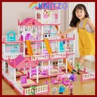 ราคา KNITZO Dream DollHouse Castle ของขวัญวันเกิดประกอบ Villa Princess Castle ประกอบของเล่นอาคารวิลล่าใหญ่พร้อมไฟ LED DIY Miniatures Dollhouse (26341880242)
