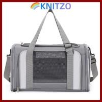 ราคา KNITZO Cat Carrying Bag Large Capacity Breathable Pet Backpack Pet Accessories Folding Cloth Pet Shoulder Bag For Dogs (53956765437)