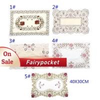 ราคา Table Runner ผ้าลูกไม้ลายดอกไม้ปัก โปร่งแสงสำหรับปูโต๊ะ (40824311108)