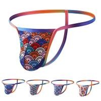 ราคา FARYPOKTMen เซ็กซี่พิมพ์ Low Rise Thong ชุดชั้นใน Breathable T กลับ G String กางเกง (25795528111)