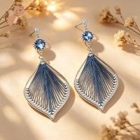 ราคา ต่างหูสีฟ้า พลอยเทียม ฝังต่างหูหรูหราวางต่างหูเงาสไตล์ต่างหูแฟชั่นผู้หญิงต่างหู (58059559320)