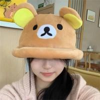 ราคา หมวกตุ๊กตาการ์ตูนหมีน่ารักหวานและน่ารักหมวกอุ่นถังหมีสีน้ําตาล (56506249191)