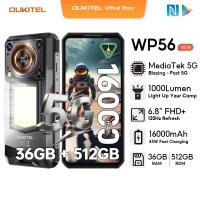 ราคา สต็อกท้องถิ่น OUKITEL WP56 5G 36GB 512GB 16000mAh 45W Fast Chraging 1000Lumen Camp Light 128dB ลําโพง Handphone 6 8 FHD 120Hz Resfersh Rate จอแสดงผล 108MP 2MP กล้อง Android 15 5G โทรศัพท์มือถือ (42161