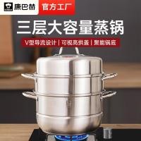 ราคา Kangbach Steamer ครัวเรือนสแตนเลส 2 ชั้นสามชั้นหนา Steamer ปลานึ่งซาลาเปาเตาแม่เหล็กไฟฟ้าเตาแก๊ส Un (44477858713)
