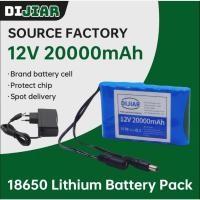 ราคา แบตเตอรี่ 12v 12V 20000mAh แบตลิเธียม DIJIAR แบบพกพา มีเครื่องชาร์จในตัว (50302408261)