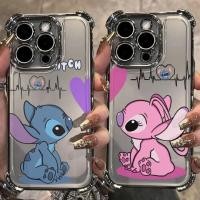 ราคา สําหรับiPhone 7 Plus 8 Plus 6 Plus 6S Plus SE 2020 SE 2022 เคสโทรศัพท์สี่มุมถุงลมนิรภัยป้องกันการตกนุ่มการ์ตูนStitch Love Cover (56007315155)