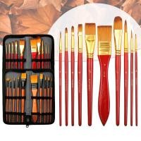 ราคา ชุดพู่กันอย่างดี 10 ชิ้น พู่กันไนลอน แปรงทาสี สำหรับสีน้ำ สีน้ำมัน สีกวอช เหมาะสำหรับเด็ก นักเรียน จิตรกร พู่กันระบายสี (50659957021)