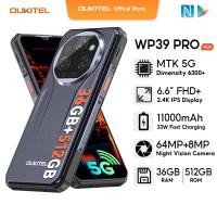 ราคา สต็อกท้องถิ่น OUKITEL WP39 PRO 5G โทรศัพท์มือถือ 36GB 512GB 6 6 นิ้ว 2 4K จอแสดงผล 11000mAh 64MP 8MP กล้องมอง 2MP กล้อง Macro 14 9 มม บางที่สุด Handphone NFC Nano Face ID Android 14 (43326198860)