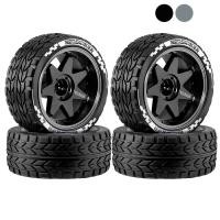 ราคา 4pcs 1 10 65 26 มม ยางขอบล้อโลหะ 12 มม Hex สําหรับ Tamiya TT01 TT02 TT02B TA06 XV01 XV02 PTG 2 แบนวิ่งยาง 1 10 RC Racing รถอะไหล่อัพเกรด (52058121245)