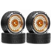 ราคา 4 ชิ้น 65 27 มิลลิเมตร 1 10 RC Racing ล้อยางขอบล้อโลหะ Hub12 มิลลิเมตร Hex สําหรับ 1 10 RC บนแผนที่รถ Tamiya Kyosho TT01 TT02 XV01 XV02 PTG 2 HSP HPI (44480625022)
