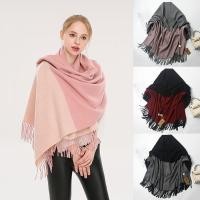 ราคา พร้อมส่ง 2 สี ผ้าพันคอ ผ้าคลุมไหล่กันหนาวทูโทน (1754345572)