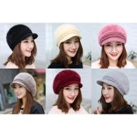 ราคา พร้อมส่ง 6 สี หมวกไหมพรม หมวกกันหนาวขนเฟอร์สวยๆ มี 8 สีจ้า (1468913714)