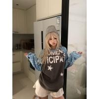 ราคา BANKO เสื้อยืดแขนยาว สไตล์อเมริกันฤดูใบไม้ผลิ สีพอลกา Dot ฟิตเรียวบาง (49807185582)