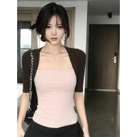 ราคา BANKO เสื้อกั๊กผู้หญิงสไตล์เกาหลี ทรงกระชับ แขนสั้น หลากสีให้เลือก (54759610617)