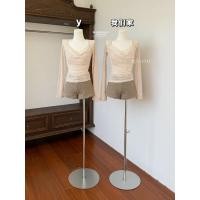 ราคา BANKO เสื้อยืดผู้หญิงสไตล์ฤดูใบไม้ผลิ ดีไซน์ลูกไม้ คอปกแขนยาว ทรงslim fit (56857165641)