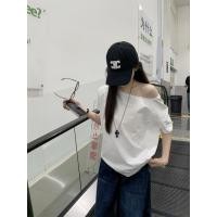 ราคา BANKO เสื้อยืดแขนสั้นสไตล์เกาหลียอดนิยมสำหรับฤดูร้อน ทรงหลวม สบายตัว และทำให้ดูผอมเพรียว มีไหล่เฉียง สีขาว (48808022502)