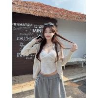ราคา BANKO เวอร์ชั่นเกาหลีผู้หญิงฤดูใบไม้ผลิสไตล์ใหม่สลิมฟิตลูกไม้สีขาวคอวียกทรง เสื้อยืดแขนสั้น (46206991913)