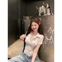 ราคา BANKO เสื้อยืดแขนสั้นคอปกโปโลกระเป๋าเข้ารูปผู้หญิงเวอร์ชั่นเกาหลี (29031745832)