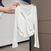 ราคา BANKO เสื้อลูกไม้แขนยาวสไตล์เกาหลี สีขาวบางเบา สำหรับฤดูร้อน (27189800834)