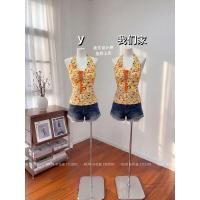 ราคา BANKO American Women Summer New Style Sexy Slim fit Halter Floral Halter Vest (50110163341)