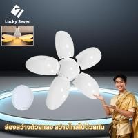 ราคา โคมไฟพัดลมเพดาน มัลติฟังก์ชั่น 2 in 1 E27 หลอด หรี่แสงได้ แสงสีขาว แสงอุ่น RGB โคมไฟพัดลม (57702457426)