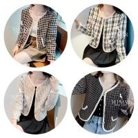 ราคา เสื้อคลุมผ้าทวีต ลายตาราง ใส่ทำงาน เสื้อคลุมใส่ทำงาน Clothing ผู้หญิง (42025303862)