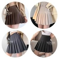 ราคา พร้อมส่ง สไตล์เกาหลีกระโปรงเทนนิสสูงสีพื้นกระโปรงสั้น Clothing Women (25197571173)